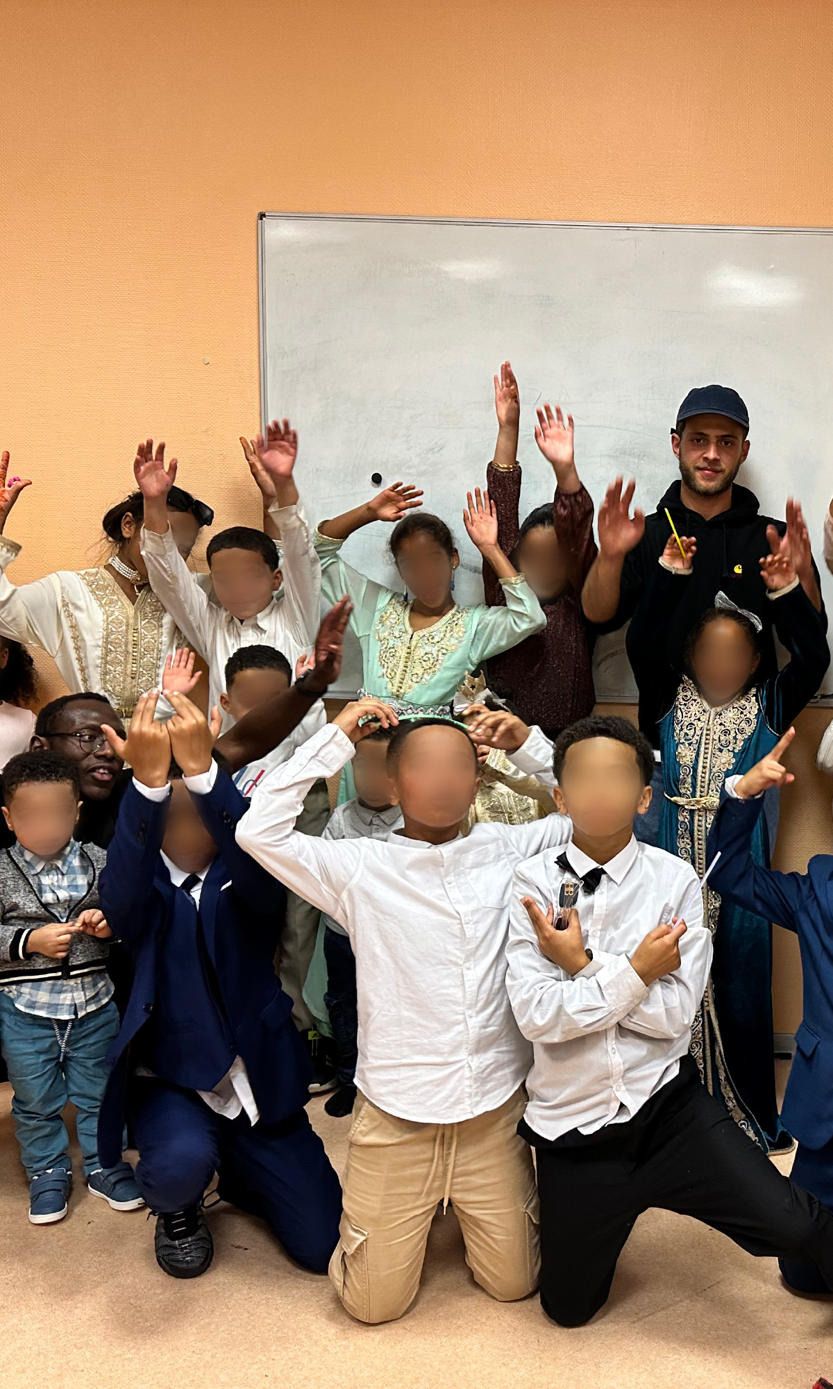 garde d'enfants - photo de groupe